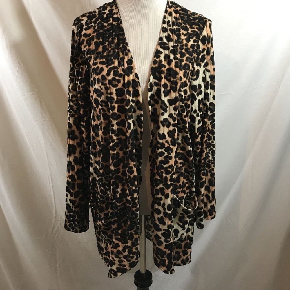 Absolutely Famous animal print open front - womens